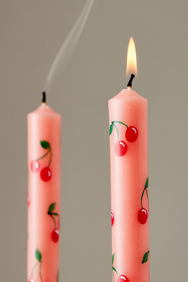 Bable London Hand-Painted Mon Cheri Taper Candles, Set of 2 #1