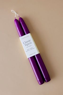 By Anthropologie Taper Candles, Set Of 2 In Purple