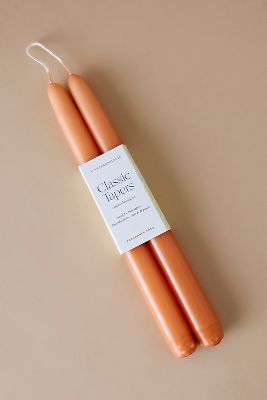 By Anthropologie Taper Candles, Set Of 2 In Orange