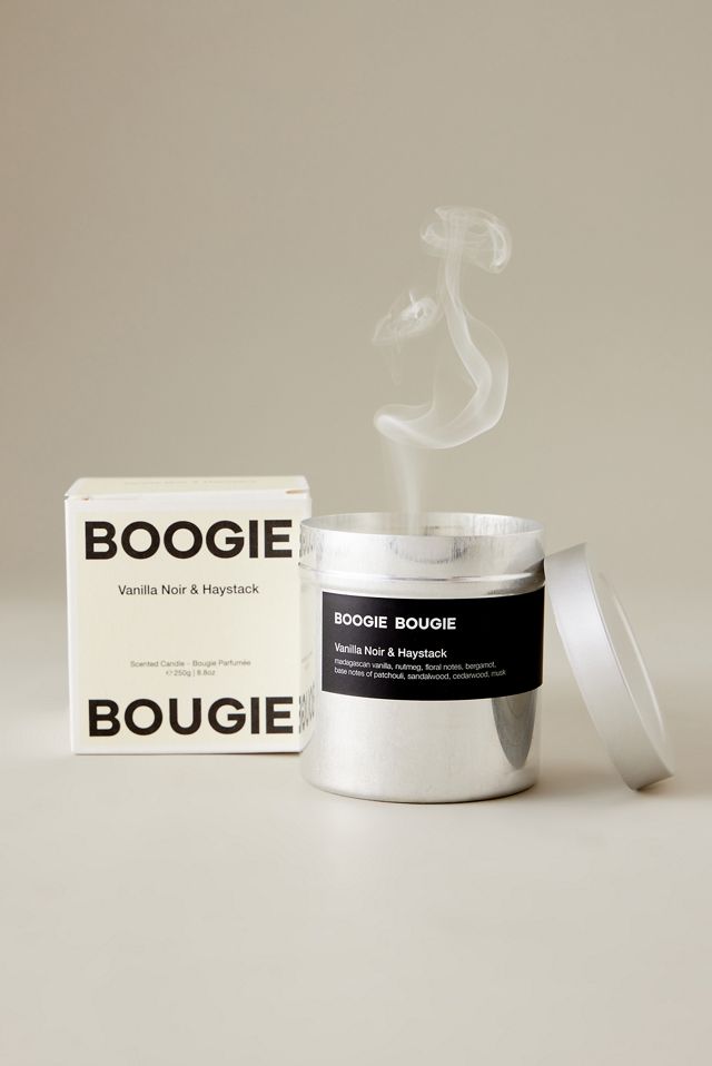 Boogie Bougie Vanilla Noir & Haystack Metal Candle #1