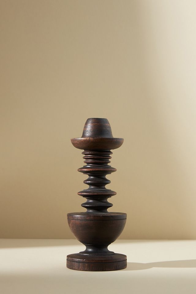 Anna Spiro Wooden Taper Candlestick #1