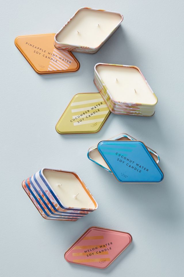 Cabana Striped Candle #1