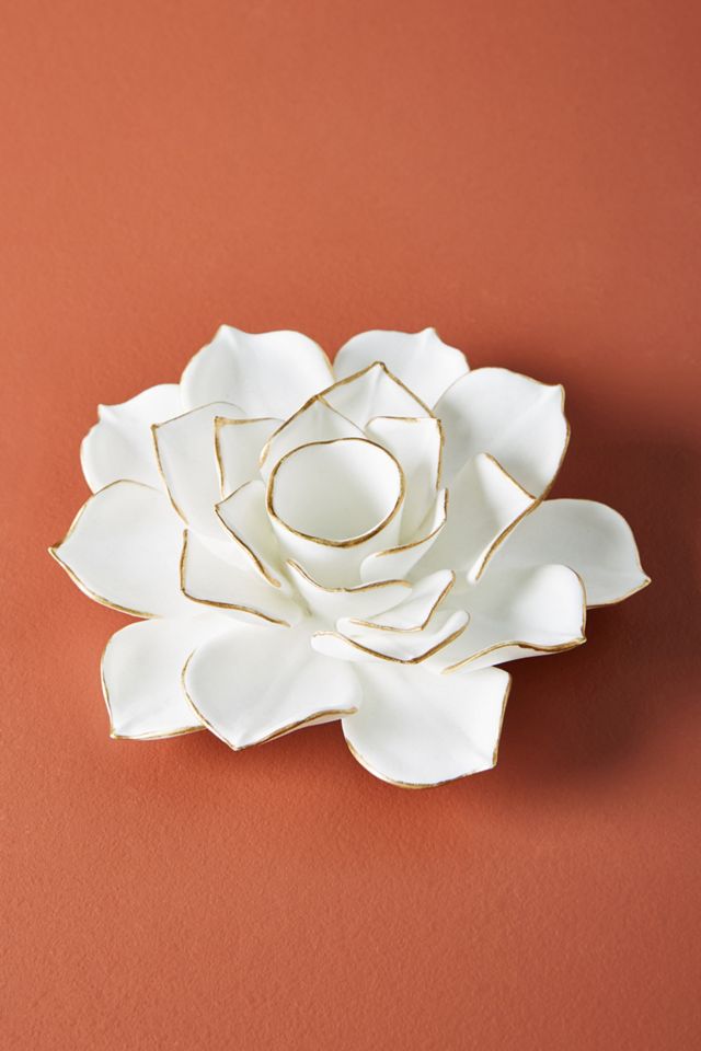 Porcelain Succulent Taper Holder #1