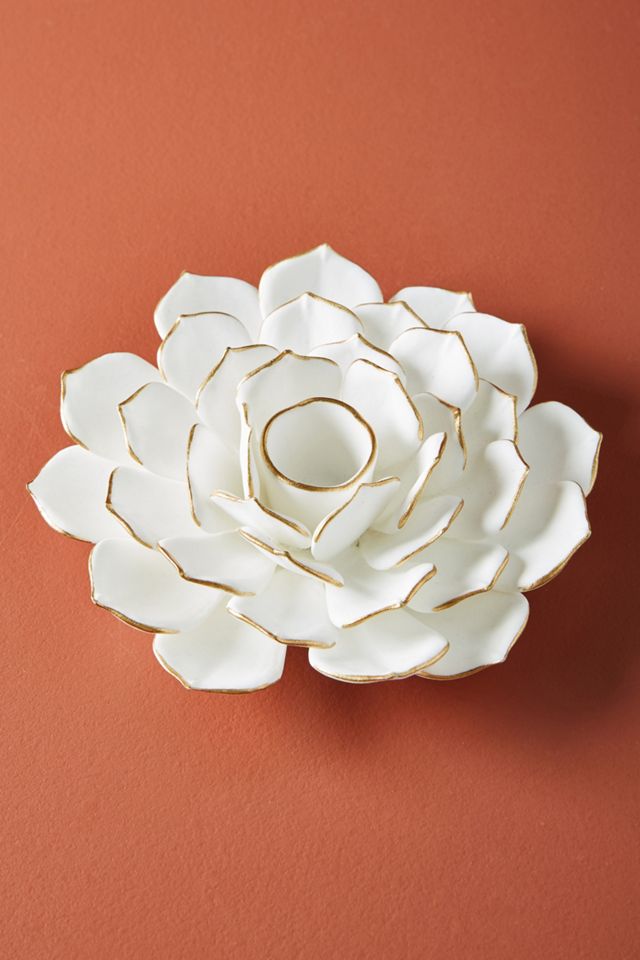 Porcelain Succulent Taper Holder #3