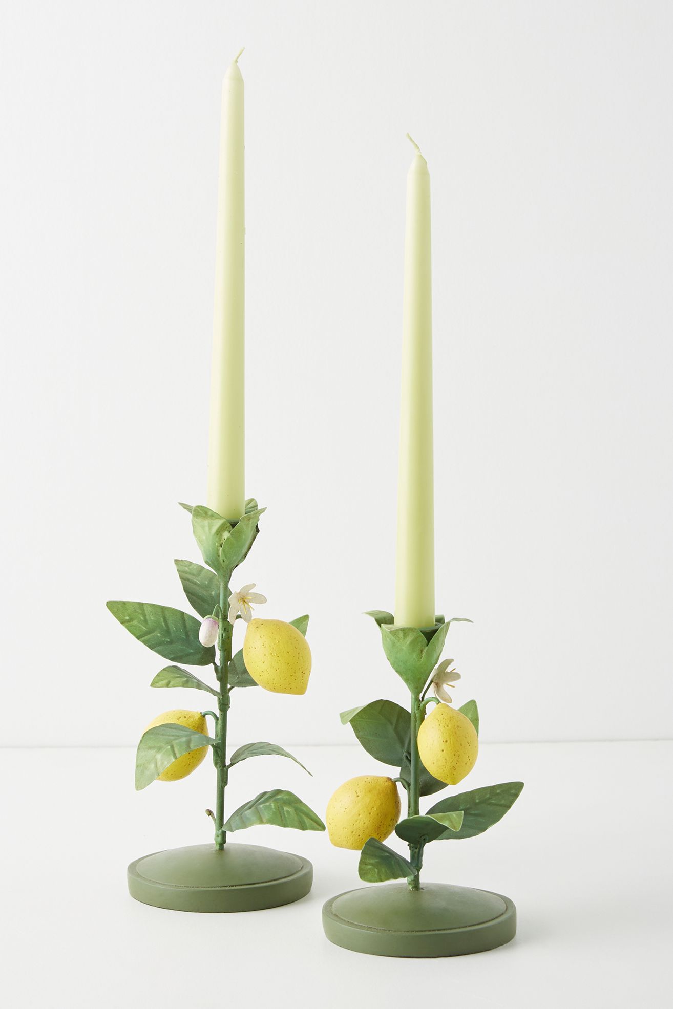 Lemon Taper Candlestick - Yellow, S