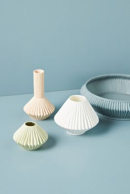 Pleated Porcelain Vase