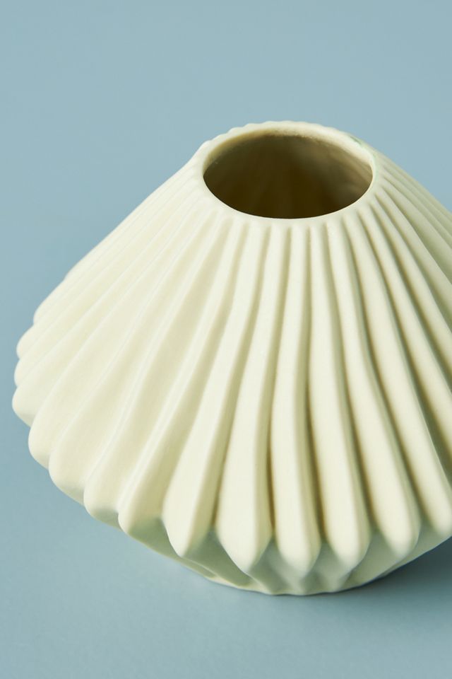 Pleated Porcelain Vase #2