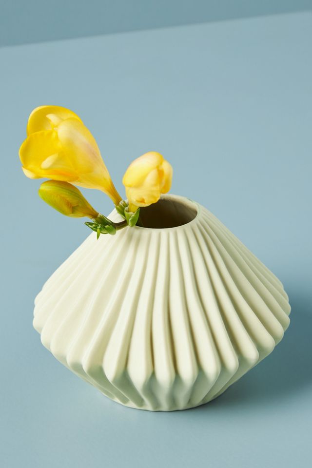 Pleated Porcelain Vase #1