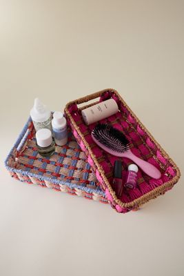 Woven Paper Tray, Set of 2