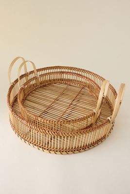 Salle Bamboo Serving Tray, Set of 2
