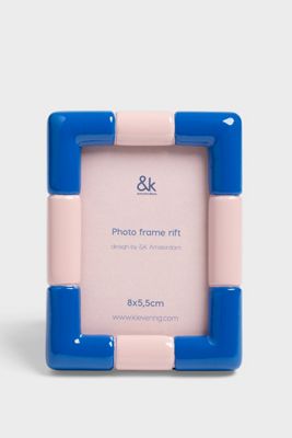 &Klevering Rift Blue Rectangle Photo Frame