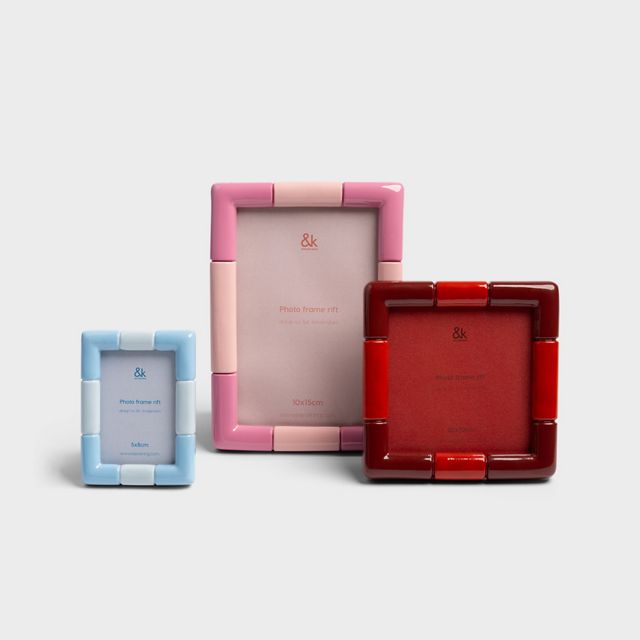 &Klevering Rift Pink Rectangle Photo Frame #1