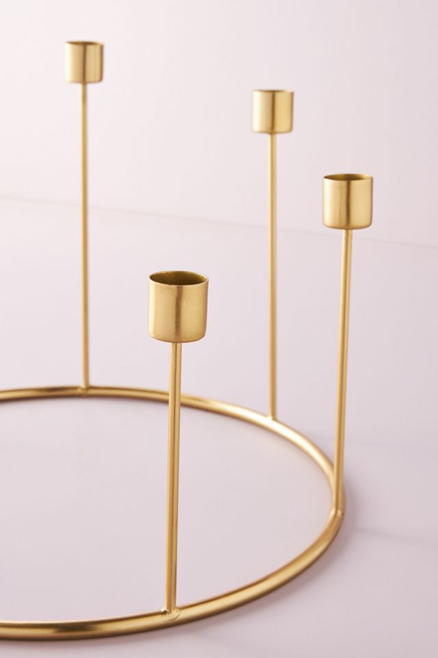 Gleaming Taper Candle Wreath #2