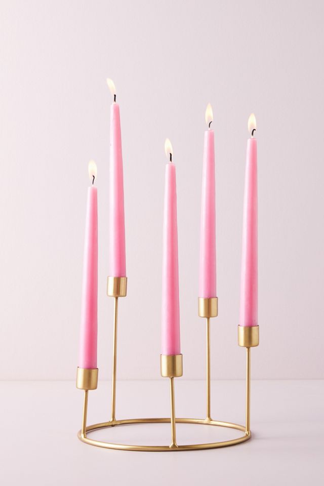 Gleaming Taper Candle Wreath #3