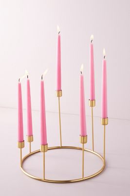 Gleaming Taper Candle Wreath