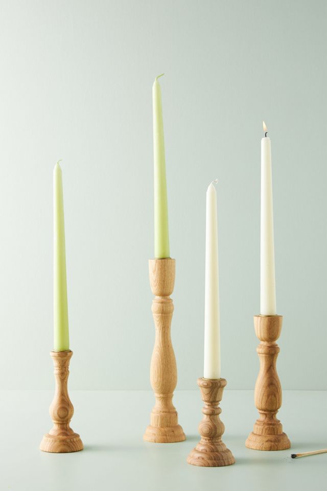 Sawyer Wood Taper Candle Holder #1