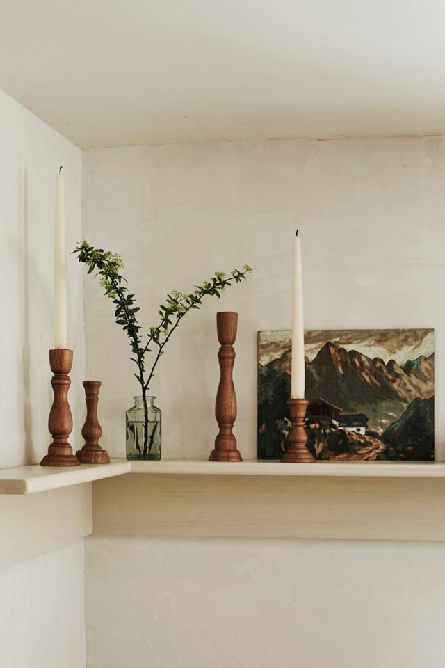 Sawyer Wood Taper Candle Holder #2