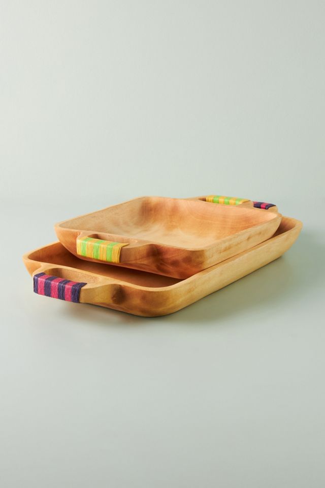 Handcarved Amai Decorative Tray #2