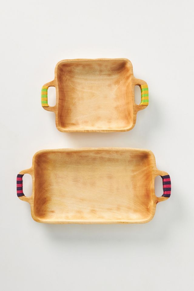 Handcarved Amai Decorative Tray #3