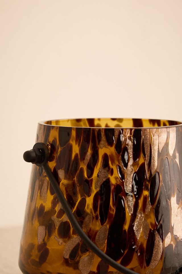 Porte-bougie chauffe-plat en verre léopard #2