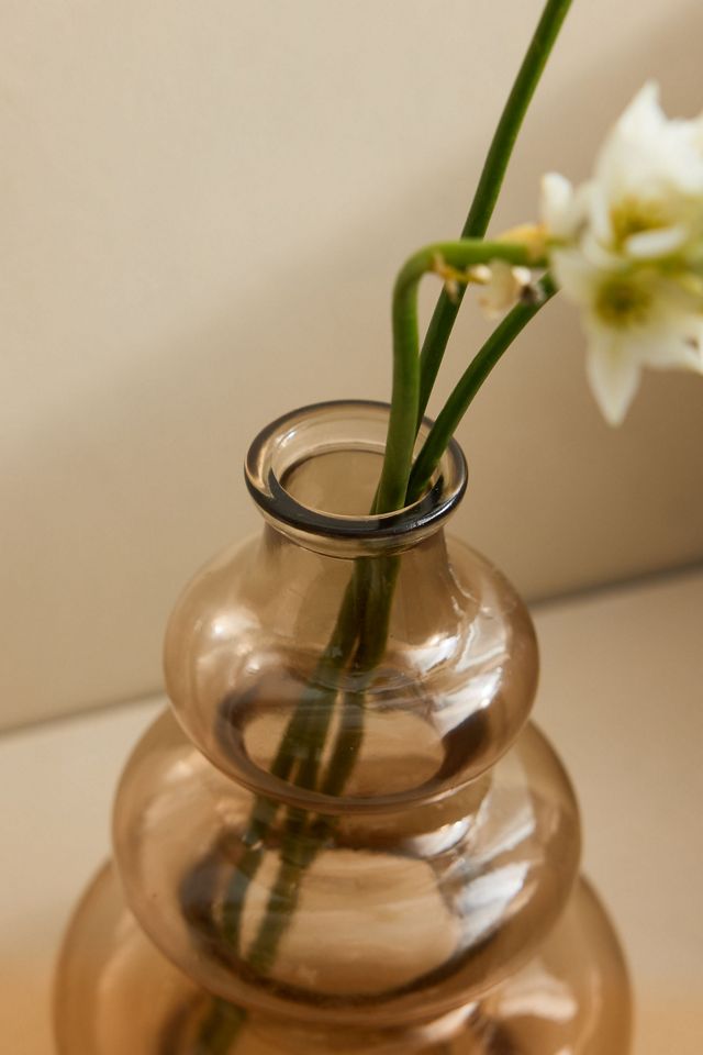 Gestufte Vase aus recyceltem Glas #1
