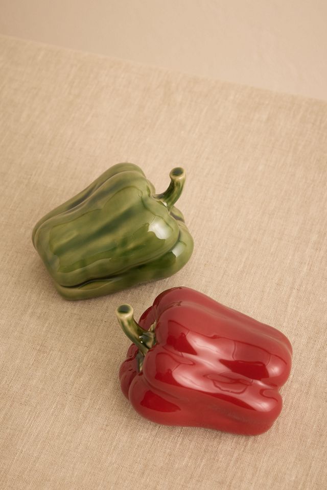 Dekorative Keramik-Paprikaschoten, 2er-Set #1