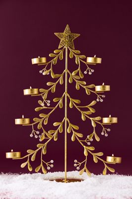 Iron Tree Tealight Holder