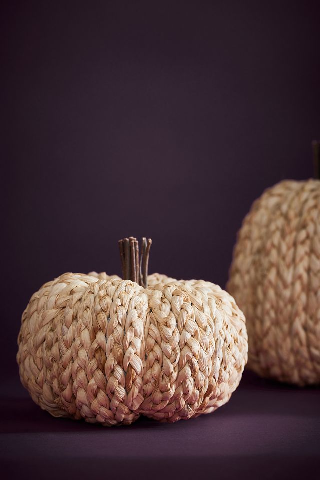 Woven Pumpkin Halloween Decoration, Small #3