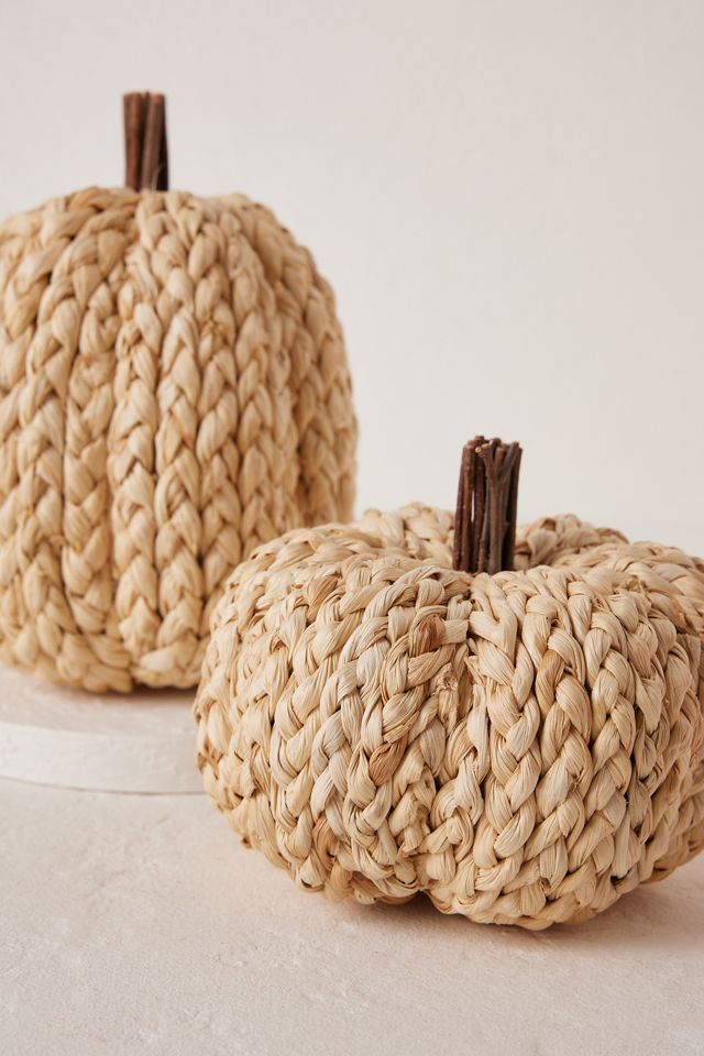Woven Pumpkin Halloween Decoration, Small #1