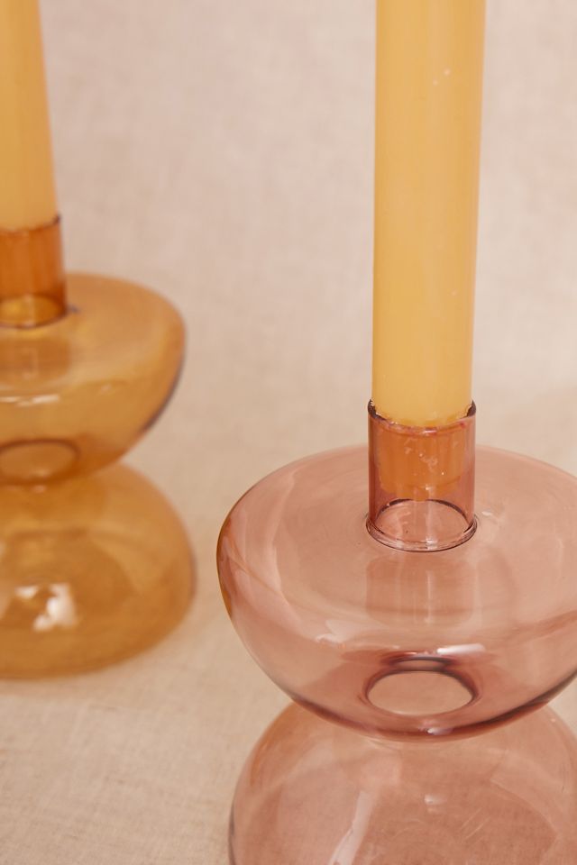 Bougeoir en verre Diabolo #1