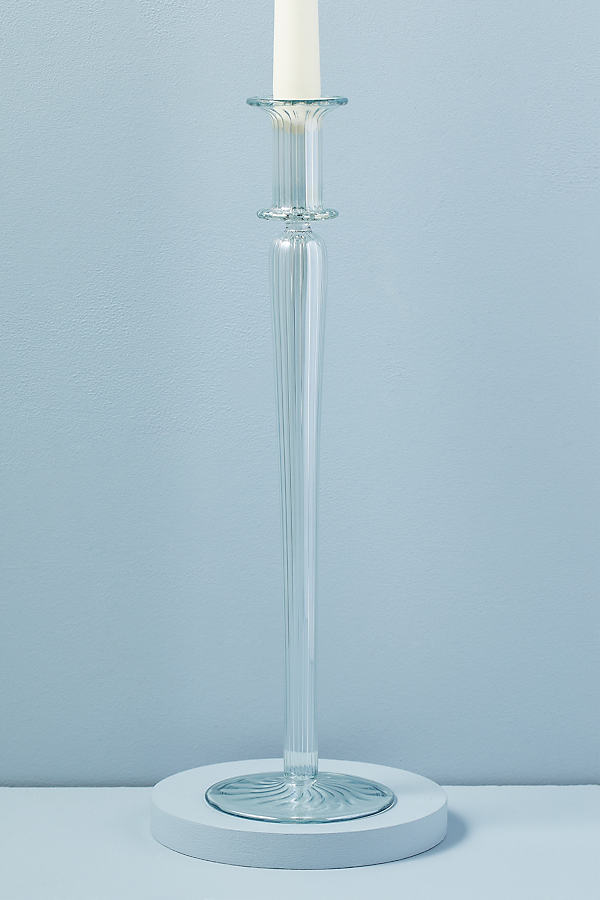 Anna + Nina Glass Tapered Candle Holder