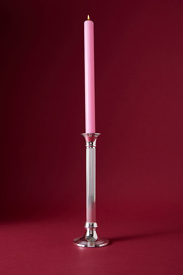 Anna + Nina Silver-Plated The Column Taper Candle Holder