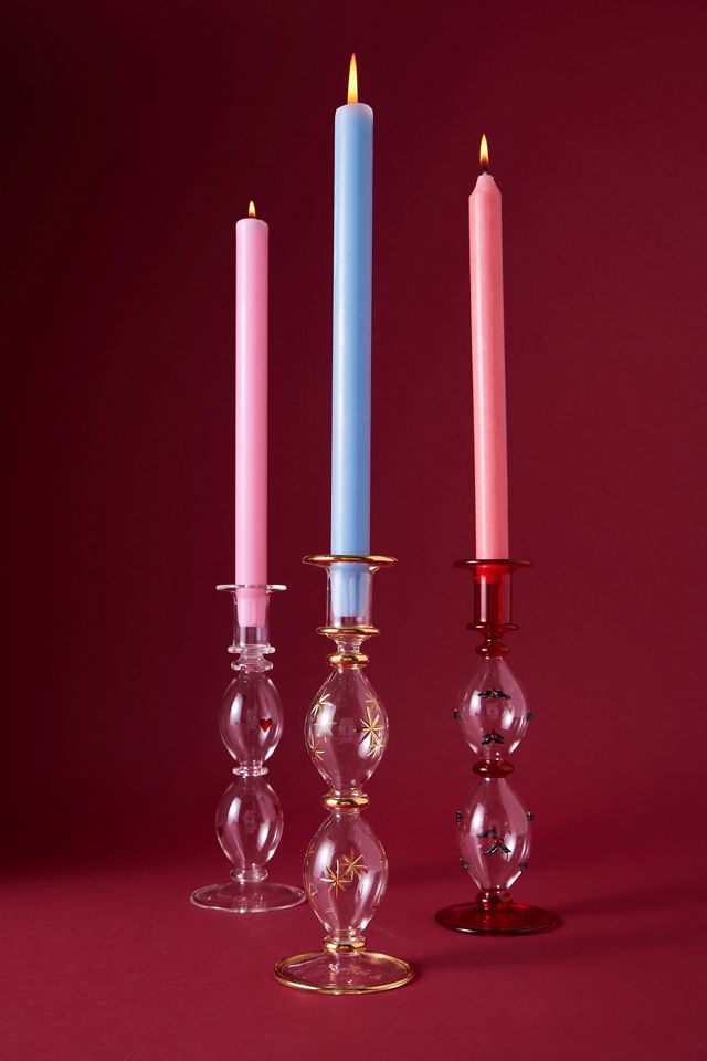 Anna + Nina The Sweet Sorrow Glass Taper Candle Holder #1