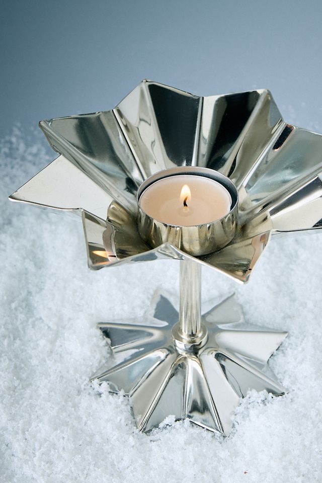 Anna + Nina Frilly Argent Tealight Holder #1