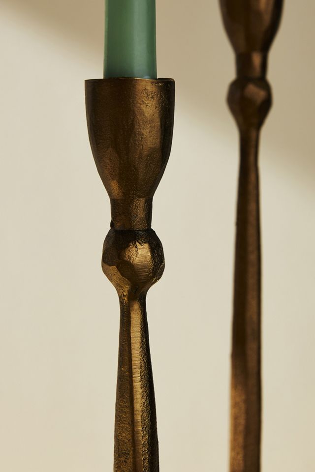 Hammered Metal Taper Candlestick #4