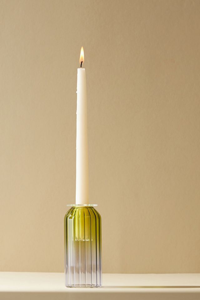Alpine Glass Taper Candlestick #1