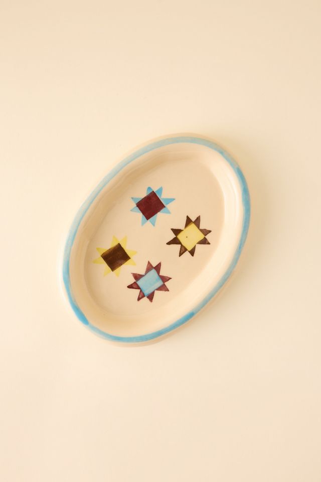 Plato Decorativo Rechoncho Pintado a Mano Damson Madder #1