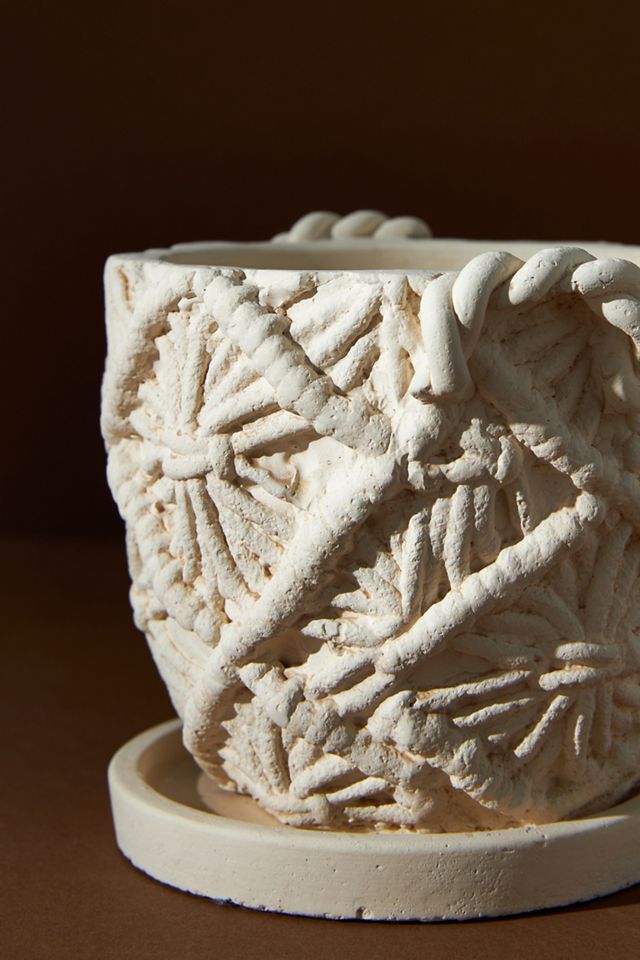 Macrame Cement Planter #2