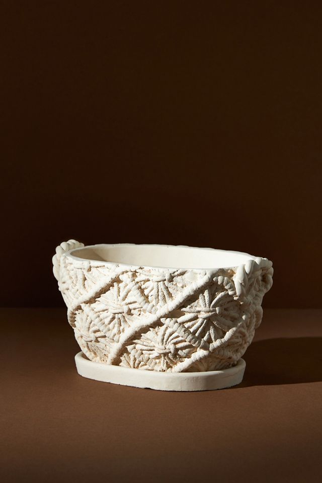 Macrame Cement Planter #3