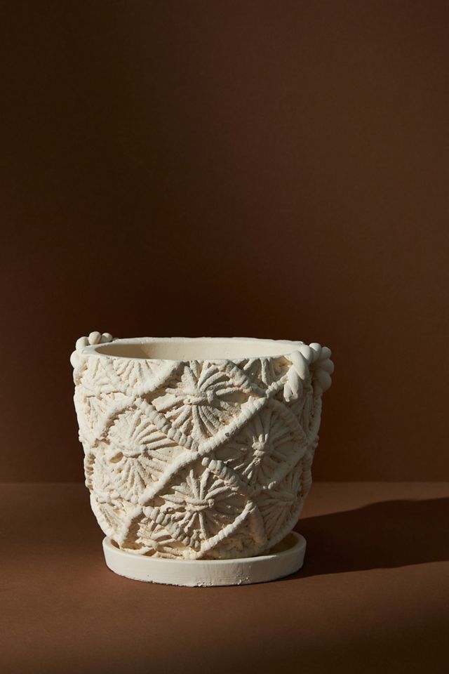 Macrame Cement Planter #5