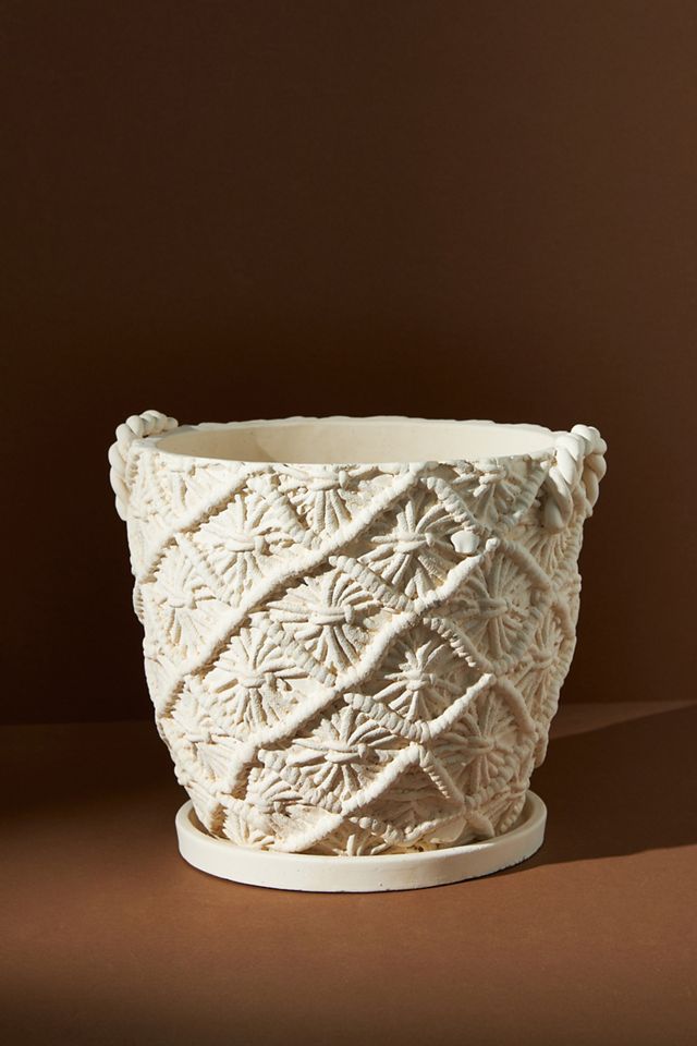 Macrame Cement Planter #7