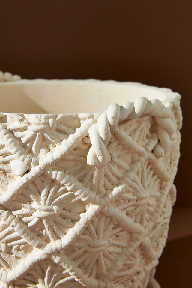 Macrame Cement Planter #8