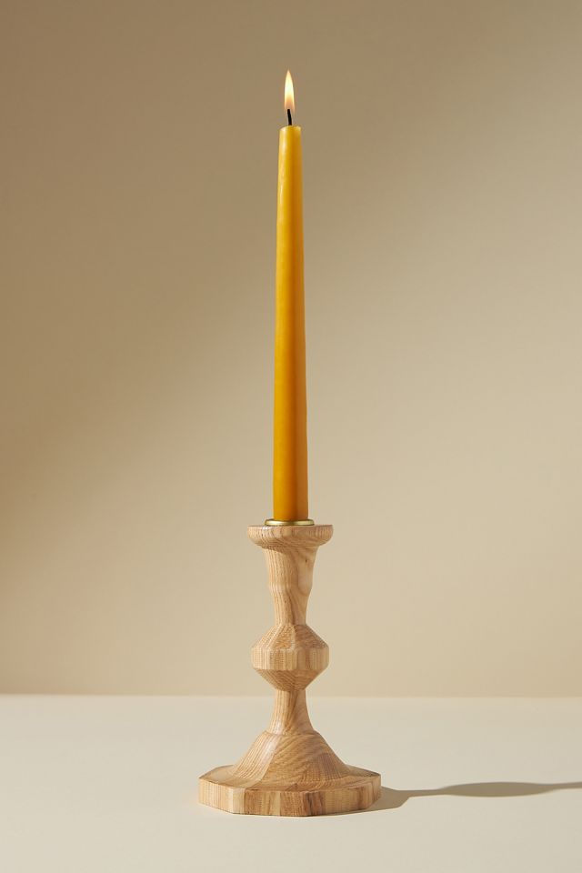Aria Wooden Taper Candlestick #2