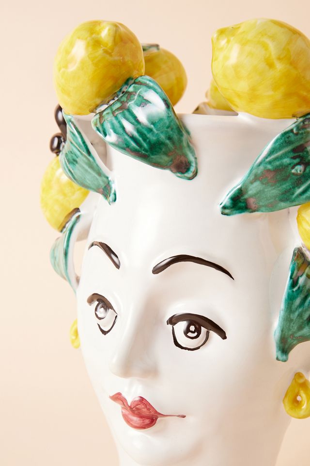 Les Ottomans Ceramic Lemon Head Vase #1