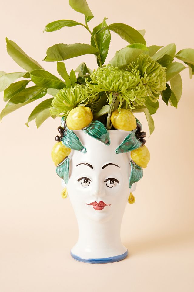 Les Ottomans Ceramic Lemon Head Vase #2