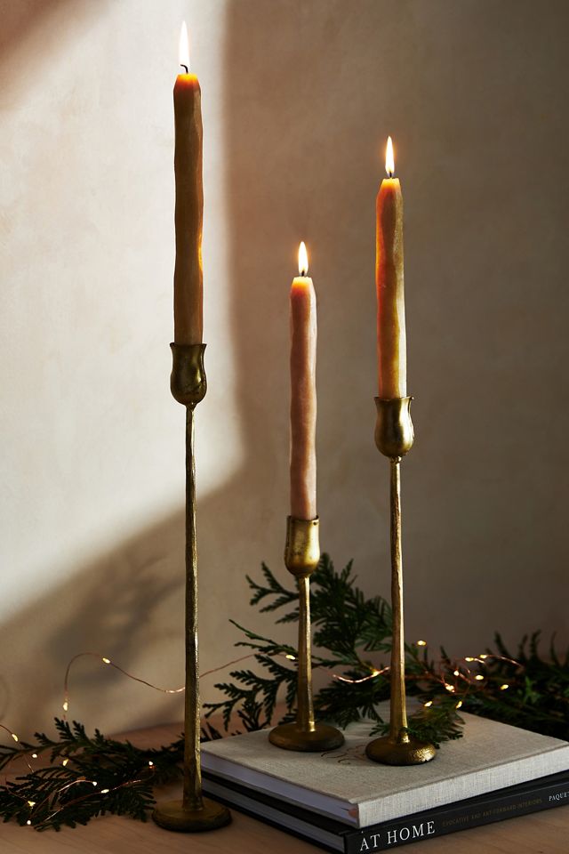 Candlesticks with Greenery balls.  Candlesticks, House styles, Decor