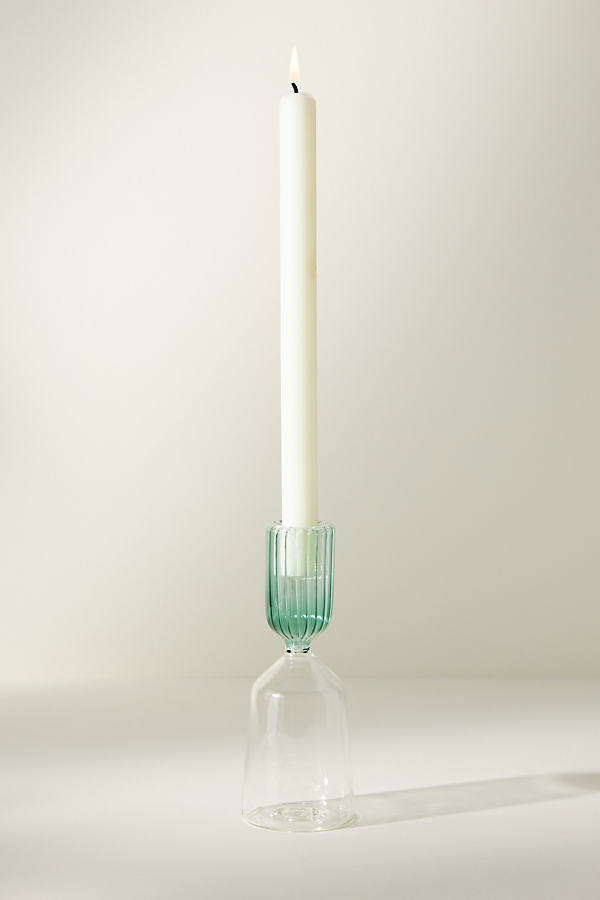 Calle Glass Taper Candle Holder
