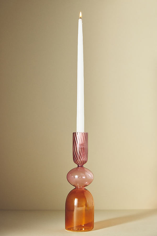 Anthropologie Calle Candle Holder In Pink