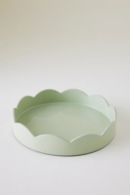 Addison Ross Green Scalloped Tray