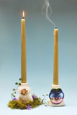 Francesca Kaye Floral Taper Candle Holder